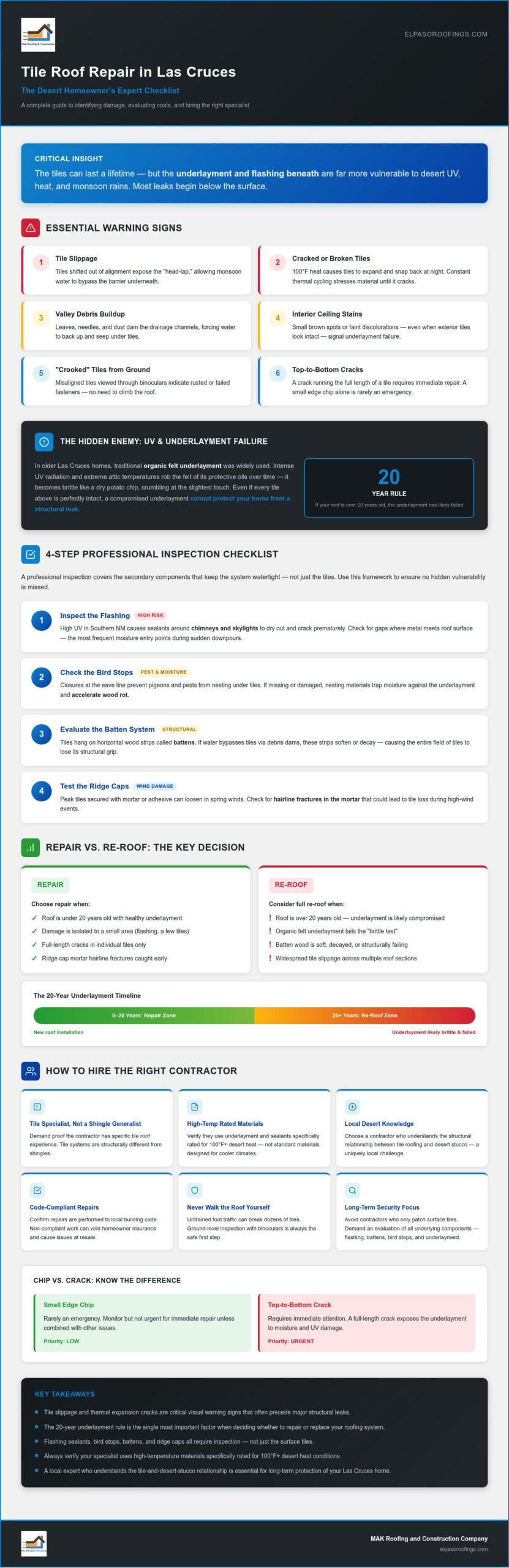 The Ultimate Tile Roof Repair Checklist for Las Cruces Homeowners