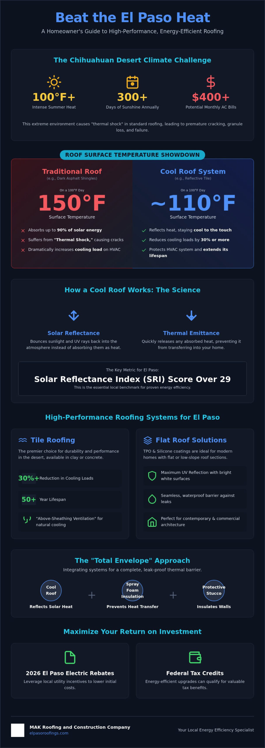 Tile Roof Energy Efficiency in El Paso: The Complete 2026 Guide