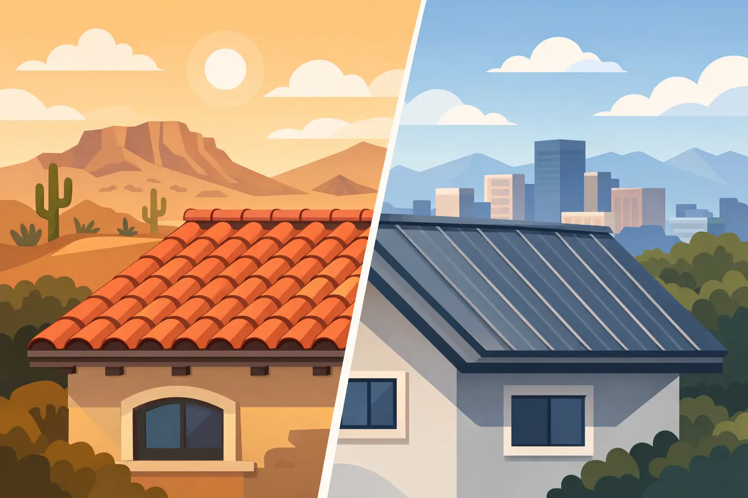 Tile Versus Metal: Which Roof Fits El Paso?