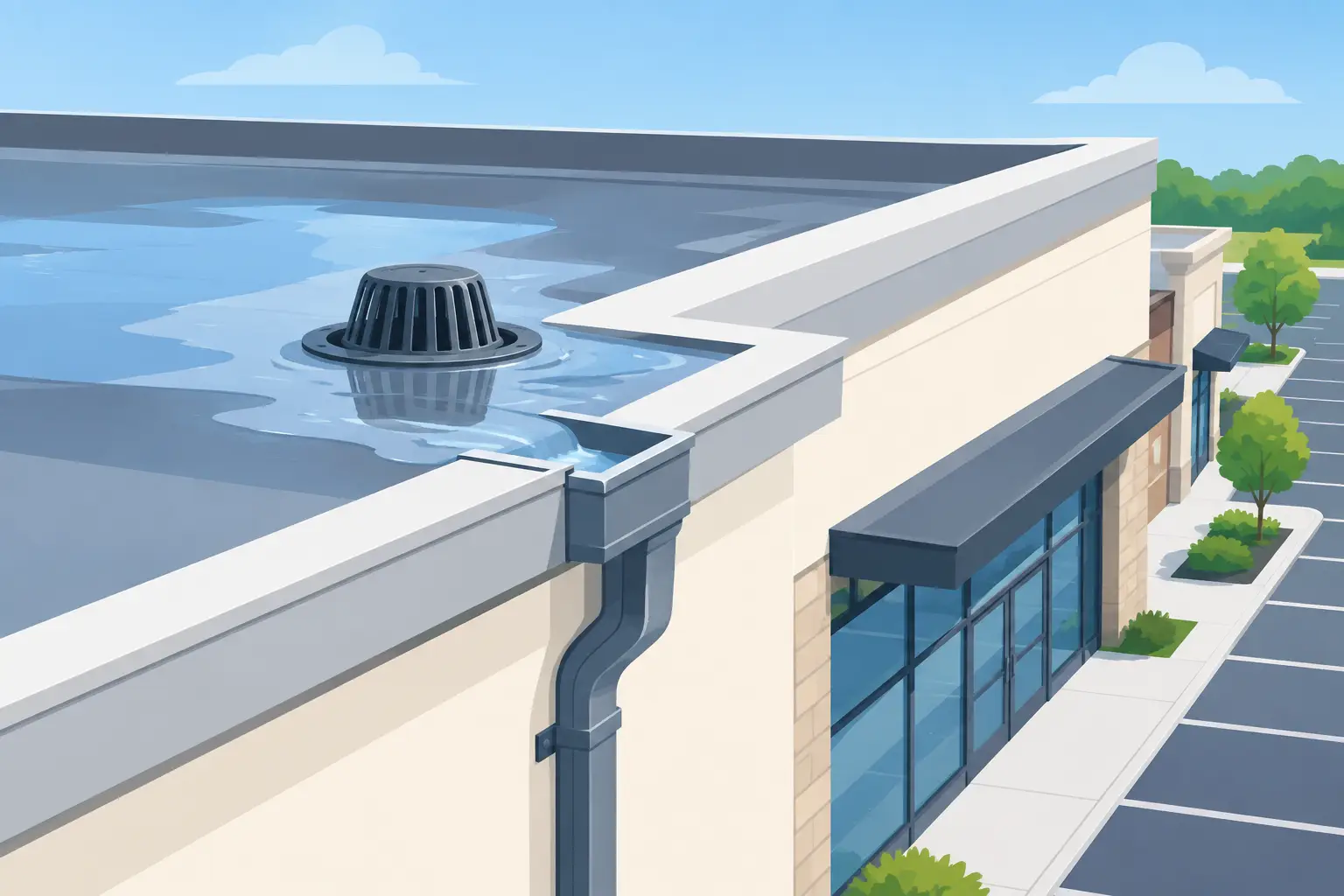Retail Roof Drainage: Protect Your Property