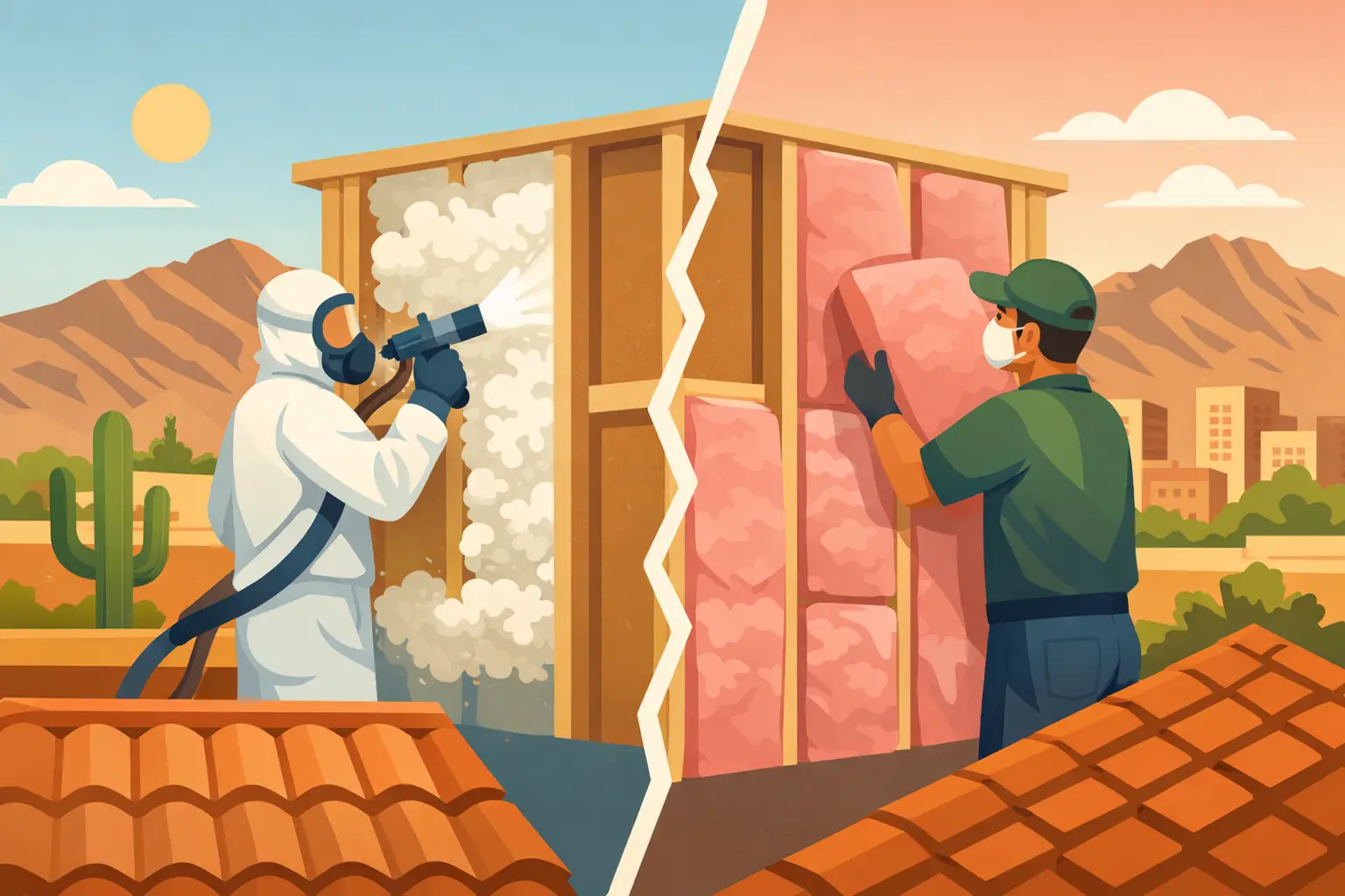 Spray Foam Versus Fiberglass Insulation in El Paso