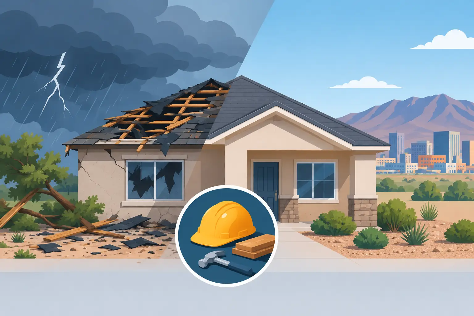 An El Paso Storm Damage Repair Case Study