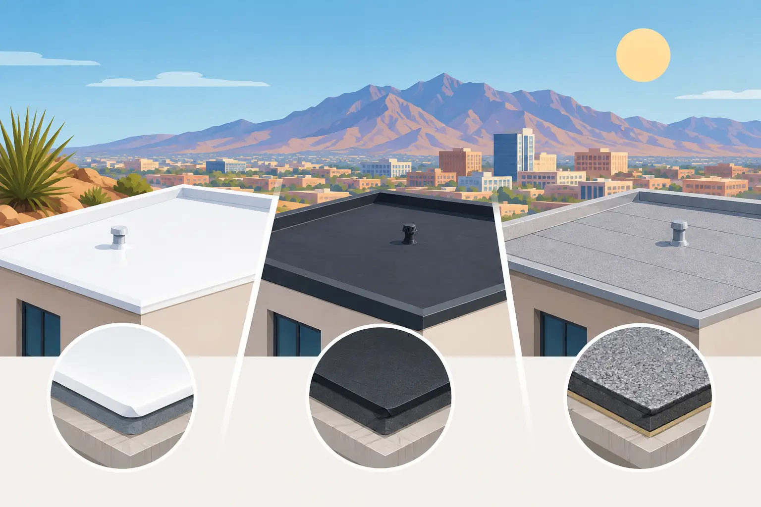 Flat Roof System Comparison for El Paso Properties